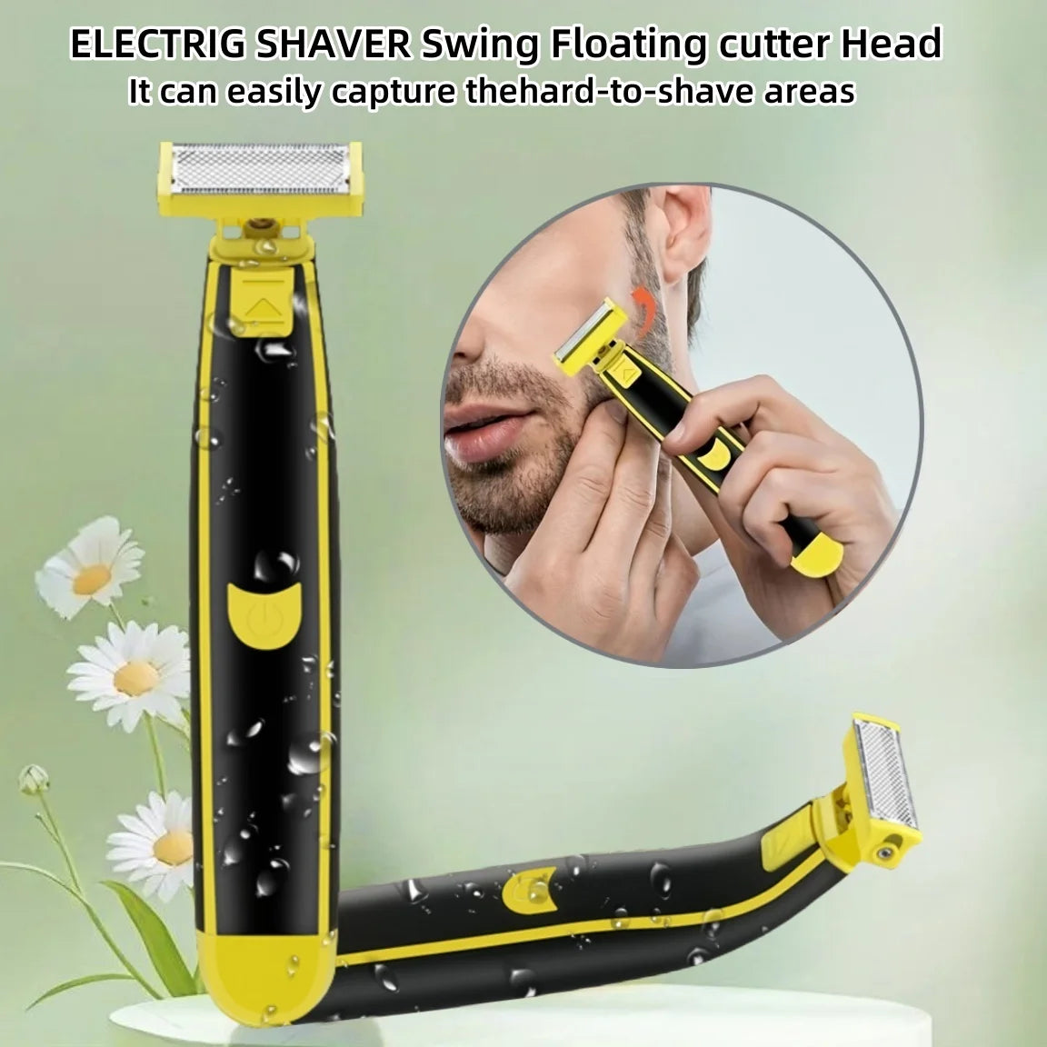 Face & Body Electric Shaver for Men Washable Beard&Body Trimmer Wet Dry Ball Electric Razor Face Shaving Machine Rechargeable