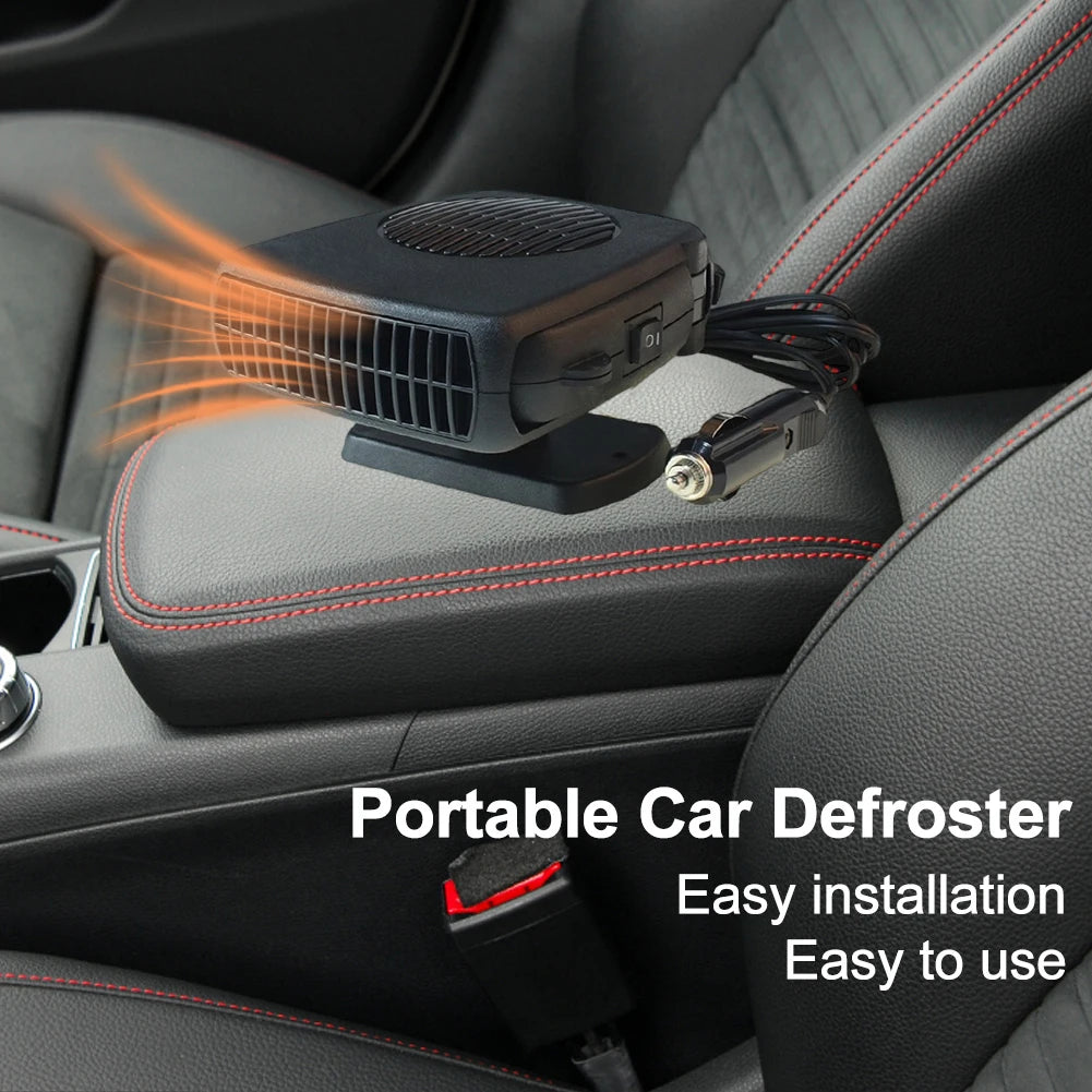 12V 150W Car Heater Window Defroster Plug Into 12V Cigarette Lighter Automobile Windscreen Heater for Cars SUV Truck and Trailer