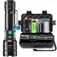 High Power LED Flashlight USB Rechargeable Powerful Strong Light Lantern Portable Tactical Pen Holder Torch For Outdoor Camping