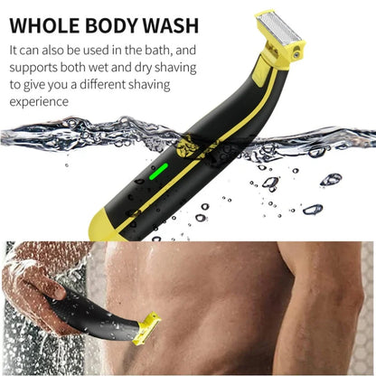 Face & Body Electric Shaver for Men Washable Beard&Body Trimmer Wet Dry Ball Electric Razor Face Shaving Machine Rechargeable