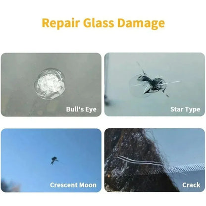 Car Windshield Cracked Repair Tool Auto Glass Nano Repair Fluid Window Windscreen Scratch Crack Restore Resin+blade+strips DIY