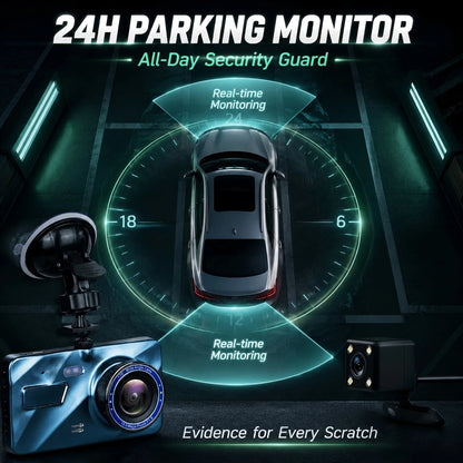 Single/Dual Lens Dash Cam, 170° Wide Angle Minimizes Blind Spots with Touchscreen Fast Playback