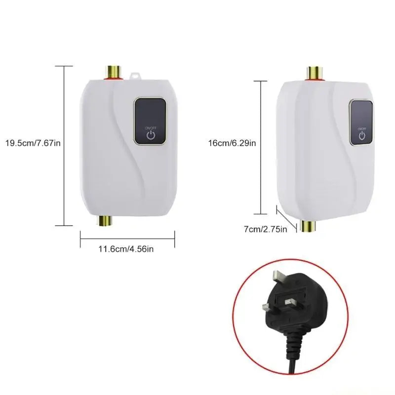 D0AB Under Sink Hot Water Heater Small Electric Waterproof Heater Quick Heating Appliance for Kitchens and Bathrooms