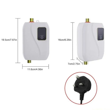 D0AB Under Sink Hot Water Heater Small Electric Waterproof Heater Quick Heating Appliance for Kitchens and Bathrooms