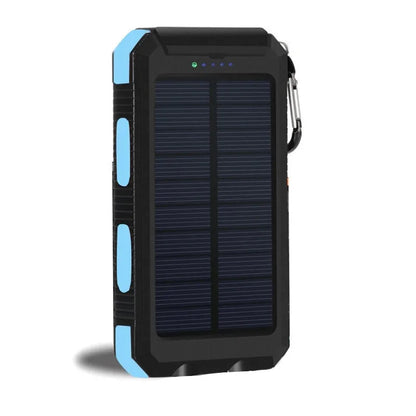 200000mAh Solar Power Bank Waterproof Portable Solar Panel Powerbank External Battery Charger Powerbank with LED Camping Light