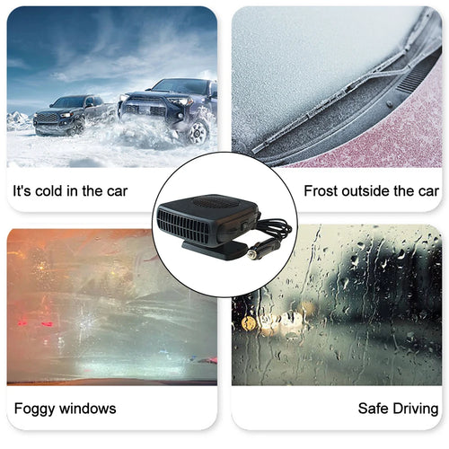 12V 150W Car Heater Window Defroster Plug Into 12V Cigarette Lighter Automobile Windscreen Heater for Cars SUV Truck and Trailer