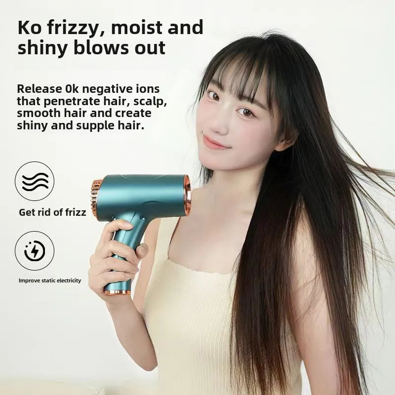 Wireless Portable Hair Dryer Professional Blow Dryer With Overheat Protection Mini Hair Dryer High Power Negative Ion Hair Dryer