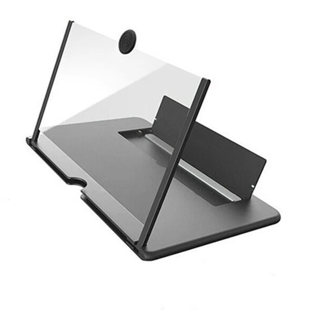 3D HD Phone Screen Amplifier Projector, Foldable Stand for Movies Videos Games, Compatible with All 10 Inch Smartphones